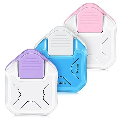 Sknrlko 3Pcs Corner Rounder Paper Punch in 3 Styles Corner Punches for Paper Crafts, Card Making