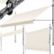 tectake Store banne sans Perçage Auvent Marquise Retractable avec Manivelle Multi-Fonction Store latéral Enroulable Brise Vue Brise Soleil Opaque en Aluminium - Beige, 400 x 180 cm