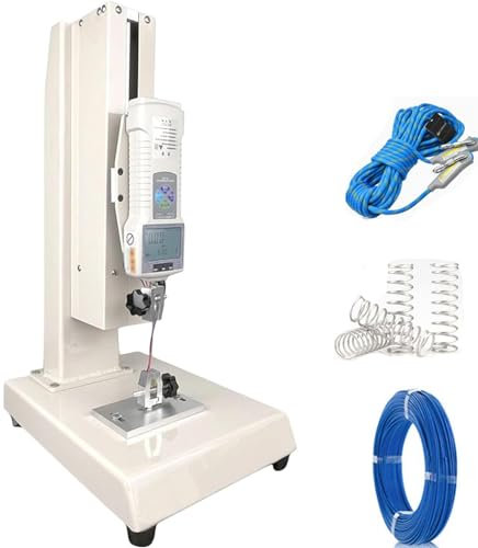 Manual Force Test Stand, Digital Force Gauge Stand with 5 Probe Stroke 300MM Hand Wheel Operated, Display Clear Connectable Computer for Tension and Compression Test