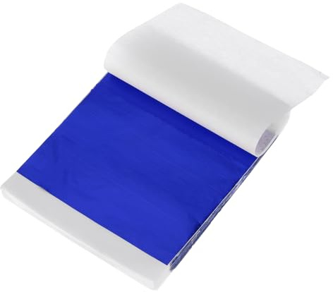QUARKZMAN 200 Stück Goldblattblätter 5,5 x 5,5 für Basteln Blau | Imitation Goldfolienblätter, Bilderrahmen Skulptur Nägel, DIY-Kunstdekoration