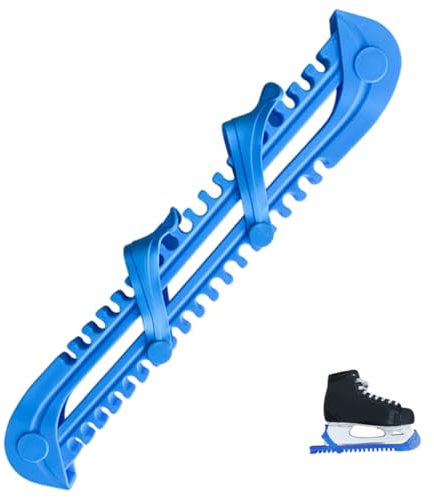 SKISUNO Verschleißfeste Blaue Schlittschuhkufenschoner aus Pxc mit Sicherem Schutz und Fixierung für Schlittschuhe Geeignet für Erwachsene und Kinder Beim Eiskunstlauf