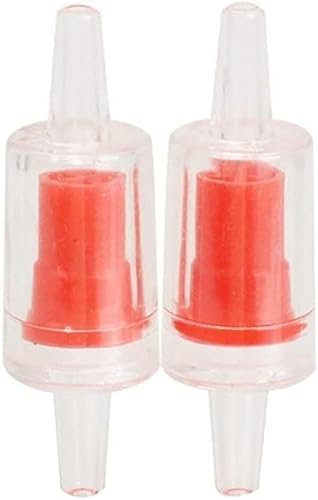 2Pcs Red Backflow Prevention Valve Aquarium Check Bubble Air Pump Valve for Fish Tank Aquarium Air Pump Accessories，Aquarium Pumps and Filters