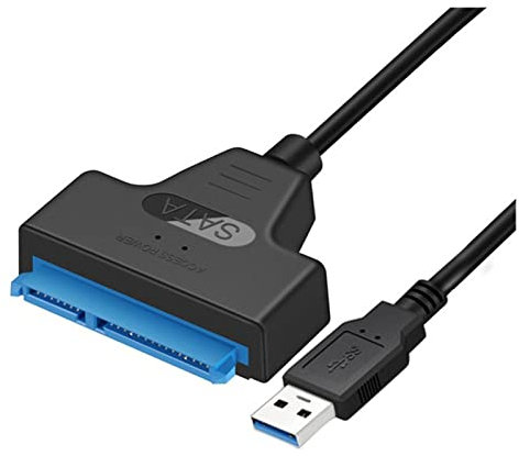 ROBAUN Cable SATA a USB 3.0 compatible con disco duro externo HDD SSD de 2,5 pulgadas Transferencia de datos de hasta 6 Gbps USB 3.0 a Sata III Cordad Apter(SATA to USB Cable)