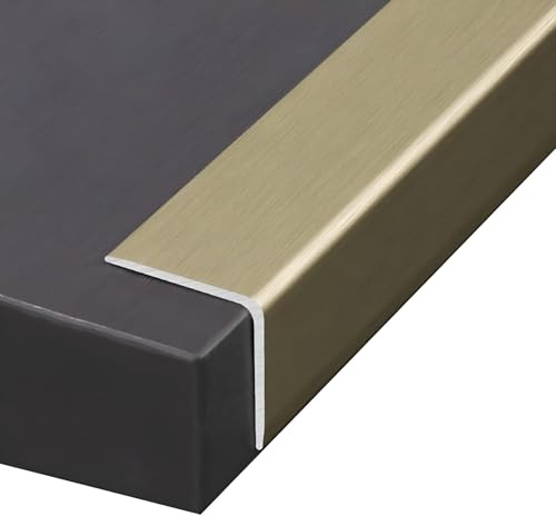 Coayuou Eckschiene 100cm* 3 Stück Winkelprofil Strapazierfähig Fliesenabschlussleisten Profilleiste Alu Für Fliesen, Parkett Und Treppen(Gebürstete Bronze,8 * 8mm)