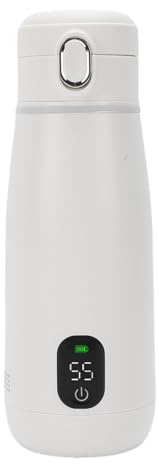 CCYLEZ Bollitore Elettrico da Viaggio, Bollitore Portatile USB Senza Fili da 350 Ml con Funzione di Temperatura Costante di Isolamento Termico, per Campeggio, Escursionismo, Ufficio,