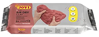 Jovi Air Dry Modelliermasse, gebrauchsfertig, lufttrocknend, auf Basis von Feuchtton, 250 g in terracotta