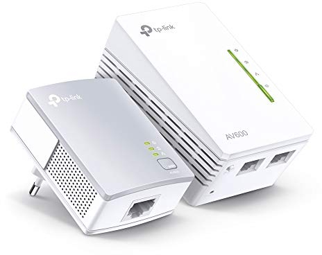 Zestaw 2 transmiterów siec AV600 / 500Mbps z pkt.dost WiFi N300 TP-LINK 1X10/100 TL-WPA4220 KIT (Powerline 2szt. w kpl)