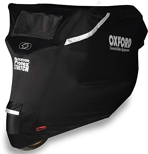 Oxford CV162 PROTEX AUSDEHN Premium AUSDEHN Passform Outdoor Motorrad Abdeckung - L, Schwarz
