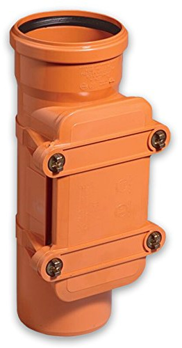 Gebr. Ostend. Kunststoffe GmbH KG-Reinigungsrohr, eckig DN 160, PVC-U, orange, 5 m, 160 mm, 4 bar, SN4