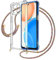 Funda con Cuerda para Huawei Honor X8 4G,Carcasa TPU Silicona Case para Teléfono con Correa Colgante Ajustable Collar Cuerda.