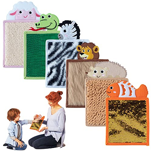 ODOXIA Dalles Sensorielles pour Enfants | Tapis Sensoriels pour Enfants Autistes | Exploration Multisensorielle | Jouets A Texture | Sensory Mats (Animals)