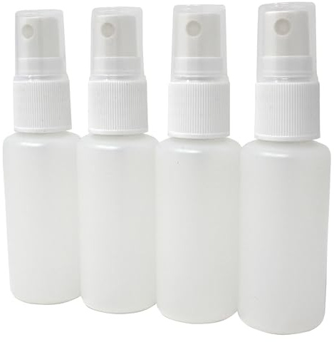 Aromhuset 30 ml sprayflaska 4-pack | tomma små sprayflaskor för att fylla vatten, kosmetika, kolloidalt silver, olja, för strykning, rengöring, växter, frisörsprayflaskor, reseflaskor