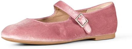 Amazon Essentials Ballerine Mary Jane Donna, Malva Velluto, 37.5 EU