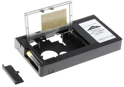 Dickly Adaptateur de Cassette VHS C, 12 mm SVHS SVHS-C vers périphérique VHS Convertisseur Vidéo Cassette Adaptatrice Motorisée Convertisseur de Lecteur de Bande