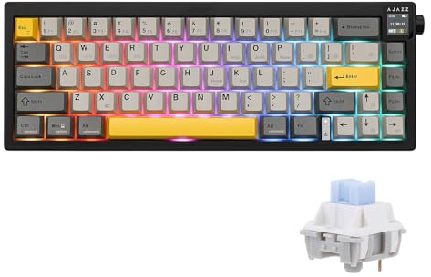 MechLands AK650 65% guarnizionetastiera meccanica, 3 modalità 3,5 TFT schermo, batteria 5000 mAh, tastiera hot-swappable flessibile PCB}