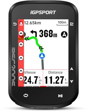 iGPSPORT BSC200S Compteur Velo sans Fil, Écran Couleur 2.4 Navigation Routière, Enregistrement Continu Détection de Mouvement Navigation à Une Touche, 100 Données Compteur Velo GPS