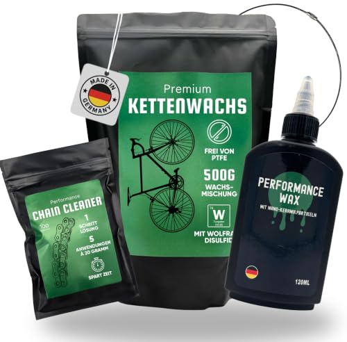24SENDIT Ultimate Kettenwachs Set Heißwachs + Flüssigwachs + Entfetter | Komplettset für einfachen Umstieg auf Kettenwachs - für Rennrad, Gravel, MTB und E-Bike - einfache Anwendung, PTFE-frei