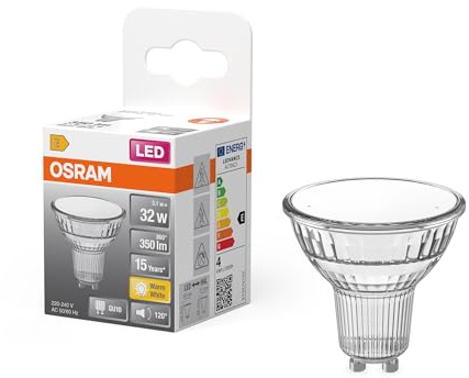 Osram LED-Spot Star PAR16 Reflektor 50 120° 3,1W Klar GU10 | LED Star PAR16 50 120°, LED Lamps, klar, 50 mm dia, 15000 h, 1-Pack
