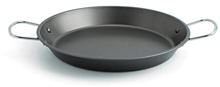 Quid Senia – Padella per paella in acciaio carbonatado, ideali Forno e induzione Nero 32 cm Nero
