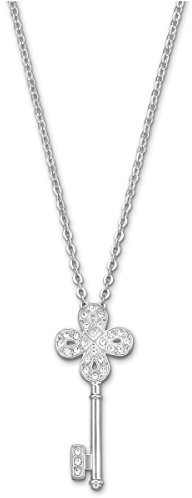 Swarovski Pendente da Donna Noble, Bianco, Placcato Rodio