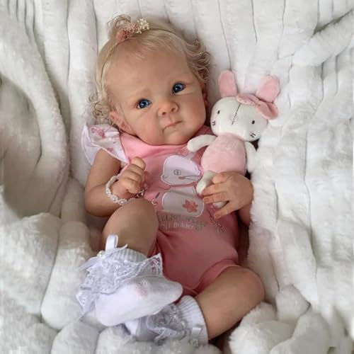 reborn dockor flicka 49 cm reborn babydocka handgjord nyfödd nyfödd bebis tvättbar silikon kropp hon ser ut och känns precis som en verklighetstrogen baby