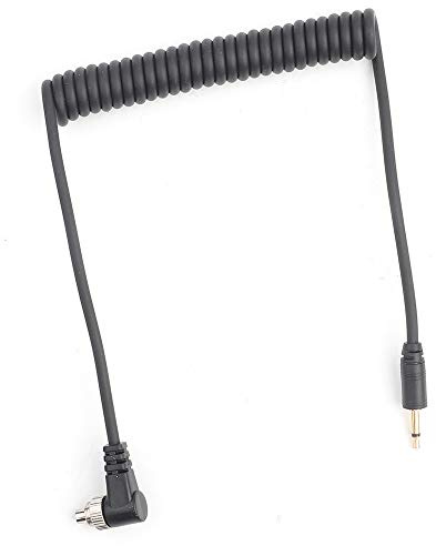 EBTOOLS Blitz-Synchronisationskabel-Kamerablitz Synchronisationskabel, 2,5 Mm Zum Pc-Synchronisationskabel Mit Schraubverriegelung Und Verlängertem Spiraldraht