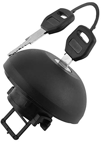 Tapa de tanque de combustible Kuuleyn, tapa de bloqueo de combustible diésel de gasolina negra de plástico con 2 llaves aptas para Renault Master II 1998-2010