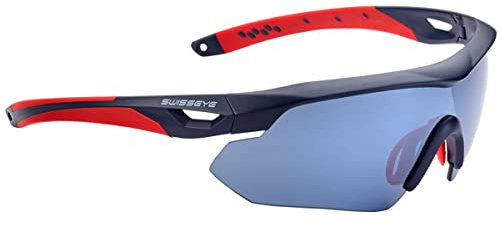Swiss Eye Nighthawk Sports Sportbrille, Dark Blue matt-warm red