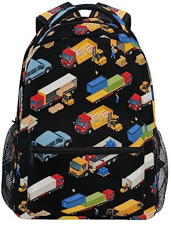 UWSG Travel Laptop Backpack Daypack Delivery Truck College School Computer Bag Bookbag for Kids, Fits 3 to 6 years old