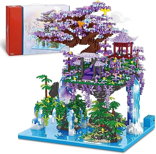 POIWEYR Chinesische Architektur-Bausteine, 4574 Teile DIY Modell Landschaftsmodell Architektur Modell, Chinesische antike Architektur-Mini-Bausteine, Bausteine Modell Set für Kinder und Erwachsene