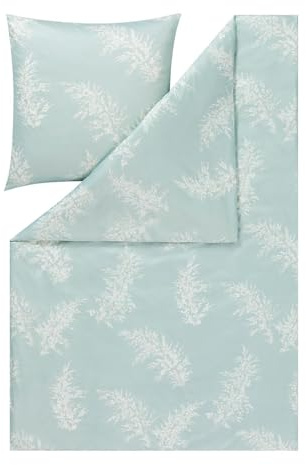 Estella Mako Interlock - Biancheria da letto in jersey Rosalina, 1 copripiumino 135 x 200 cm + 1 federa 80 x 80 cm