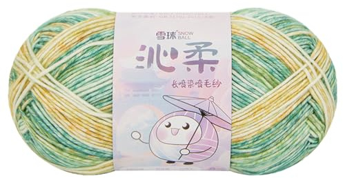 Sockenwolle | 100g Sockengarn Aus Baumwolle in Verschiedenen Farben | Handstrickgarn Aus 78% Cotton & 22% Acrylic | Wolle Zum Stricken & Häkeln | 260m Garn (Kombination F,1 PCS)