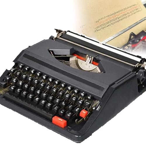 Manuelle Schreibmaschine, Retro Stil Schreibmaschine, klassische Textverarbeitung für abenteuerliche Schriftsteller, perfekt für Romane und kreatives Schreiben überall