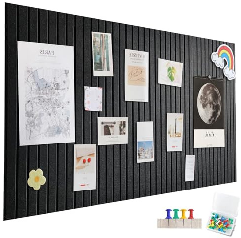 Anslagstavla stor självhäftande 90 x 120 cm – 12 stycken dekorativ anslagstavla av filt 30 x 30 cm för fotopinnvägg Memo Boards bulletin board väggdekoration vikbar fotopanel, pinvägg korkskiva