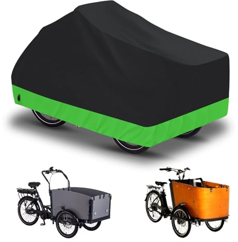 Lasthjulsskydd 420D oxfordtyg cykelskydd vattentätt utomhus cykelgarage väderbeständig lastcykel presenning, skydd, svart och grön