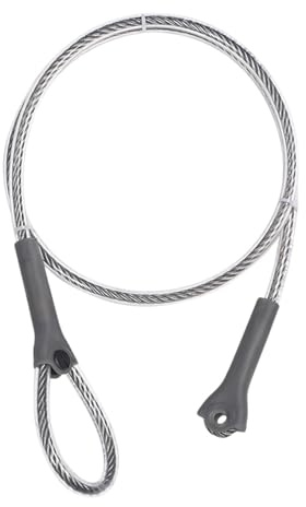 Oshhni Anclaje de cable de protección contra caídas, reutilizable, de repuesto, para exteriores, 25 kN, 7 mm, para techadores, herreros y techadores, 150cm