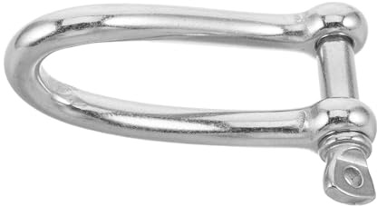 Toyvian Manille Torsadée Marine en Acier Inoxydable 10 Mm Manille d'ancrage Robuste à Goupille de Vis pour Gréement de Voile Équipement Nautique pour Navigation de Plaisance