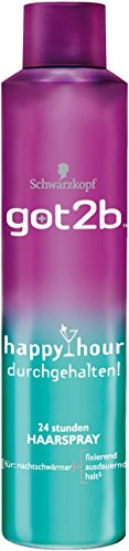 Schwarzkopf Got2b Happy Hour Durchgehalten Haarspray, 3er Pack (3 x 300 ml)