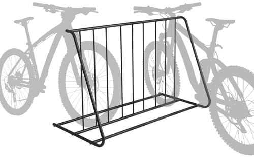 MyGift Large Metal Double-Sided Grid Bike Rack Stand, Freestanding Bicycle Storage Holder for Garage or Outdoor Parking with 6-Bicycle Capacity