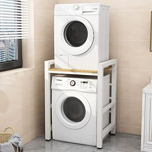 Delorm Washing Machine Shelf Drum Dishwasher Storage Shelf Floor 2 Tier Dryer Upper Stacking Rack Suitable For Bathroom, Kitchen, Balcony, Laundry Room, Bearing Capacity 300kg