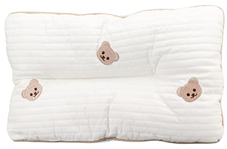 Baby Pillow, Cute Animal Design Skin-Friendly Cotton Toddler Pillow, Soft Comfortable for Newborns Kids Children, Nursery Bedding, Hypoallergenic