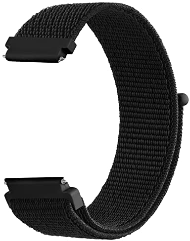 Vancle 20mm Nylon Armband für Samsung Galaxy Watch 6/5/4 40mm 44mm/5 Pro 45mm/6 Classic/4 Classic/Active 2/Garmin Vivoactive3/5/Venu Sq/Sq 2/2 Plus/Venu für Damen Herren