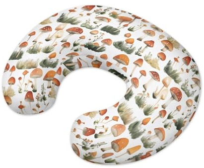 TOADDMOS Baby-Stillkissenbezug für Neugeborene, U-förmig, abnehmbar, waschbar, 46 x 56 cm, Weiß