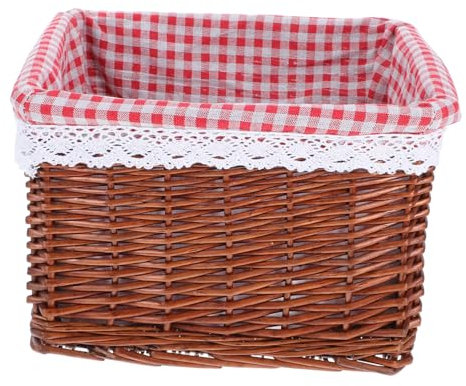 YARNOW Cestini Quadrati Intrecciati Versatili Contenitori Portaoggetti Per Soggiorno Cucina Cameretta Dei Bambini Cestini in Rattan