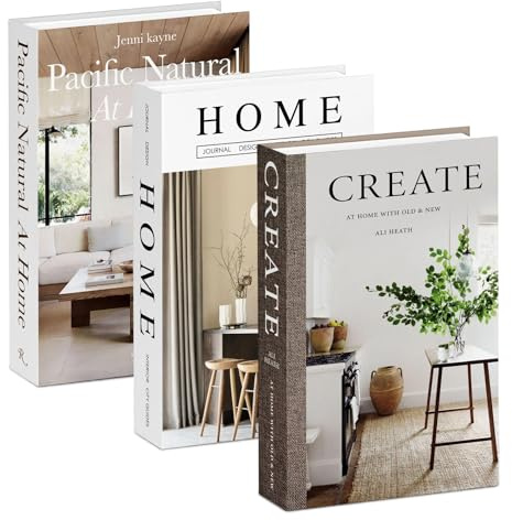 Clyrax 3Pcs Decorative Books for Display, Aesthetic Faux Decor Book Storage Box for Decoration, Modern Fake Book Decor for Living Room, Coffee Tables & Shelf Display, Enhance Your Home Decor