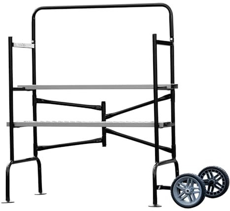 Echafaudage roulant avec garde-corps pliable et ajustable - EasyWork