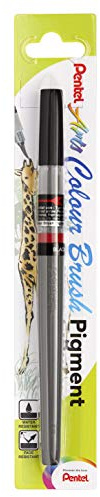 Pentel Colour Brush, pigmentierte Tinte, Schwarz, 1 Stück auf Blisterkarte