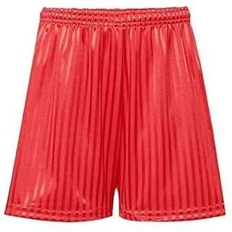 ASD Accessories Pojkar flickor män kvinnor barn vuxna unisex sommar randiga PE-shorts med dragsko används inomhus utomhus sport gym cykling fotboll 12 storlekar och 7 färger, Röd, XXL
