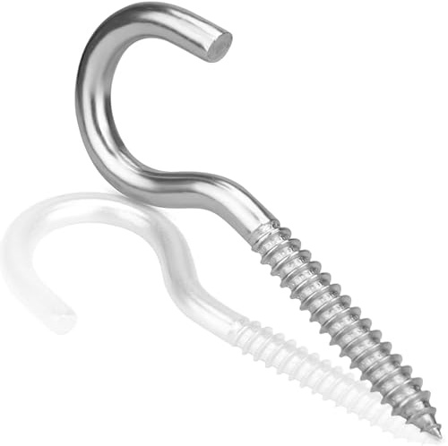 DIYUK koppkrokar skruvar 45 mm x 3,0 mm (förpackning med: 5) takskruv i slitstark trätråd stål zinkpläterad