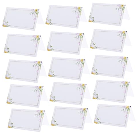 Tarjetas de Mesa Nombres con Diseño Floral Vintage 100 Unidades Papel